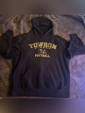 TOWSON TIGERS FOOTBALL Jansport Navy and Black Pullover Hoodie